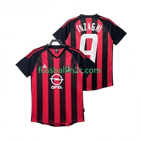 Fußballtrikots AC Mailand INZAGHI 9 2003 Retro Heim Trikotsatz 2002 Fußballtrikots AC Mailand INZAGHI 9 2003 Retro Heim Trikotsatz 2002